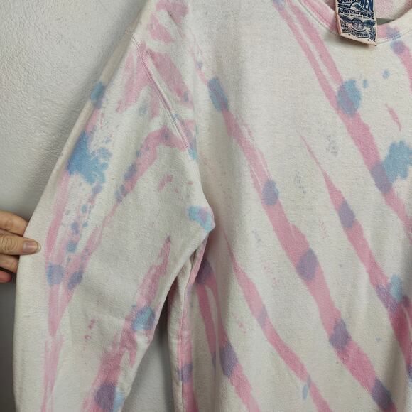 Jungmaven Pink and Blue Tie-Dye Long Sleeve Tee - Picture 6 of 8